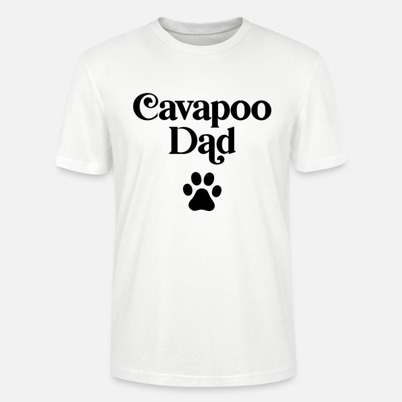 Cavapoo Dad - Stanley/Stella CRAFTER Unisex Organic T-Shirt - white