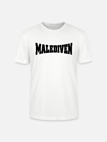 Malediven Schriftzug - Stanley/Stella Unisex Bio-T-Shirt CRAFTER - Weiß