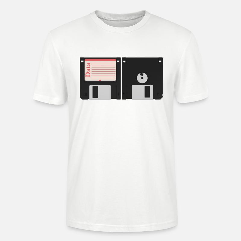 Computer diskette - Stanley/Stella CRAFTER Unisex Organic T-Shirt - white