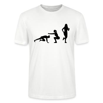 Sport - Frau Fitness - Stanley/Stella Unisex Bio-T-Shirt CRAFTER - Weiß - Vorne - Alina (178cm) & Michal (187cm)