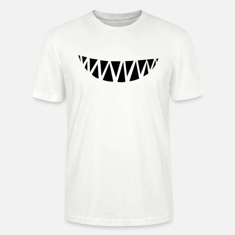 Monster teeth - Stanley/Stella CRAFTER Unisex Organic T-Shirt - white