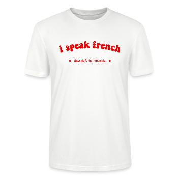 Ich spreche französisch Bordell - Stanley/Stella Unisex Bio-T-Shirt CRAFTER - Weiß - Vorne - Alina (178cm) & Michal (187cm)