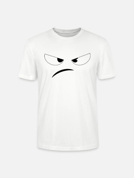 Grumpy Face für hellen Stoff - Stanley/Stella Unisex Bio-T-Shirt CRAFTER - Weiß