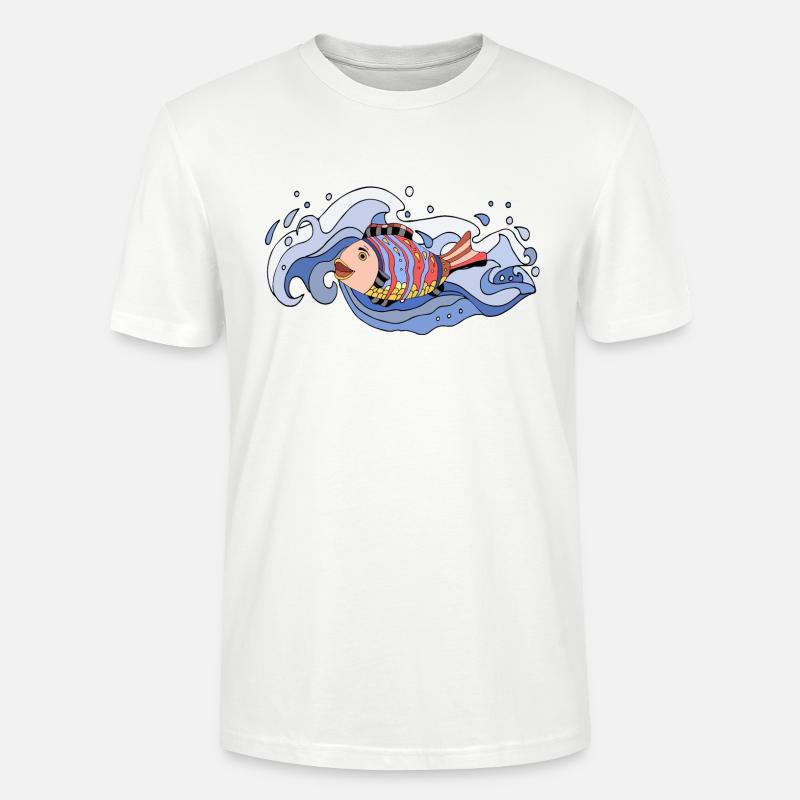 Fisch - Stanley/Stella Unisex Bio-T-Shirt CRAFTER - Weiß