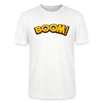 Boom! - Stanley/Stella CRAFTER Unisex Organic T-Shirt - white - Front - Alina (178cm) & Michal (187cm)
