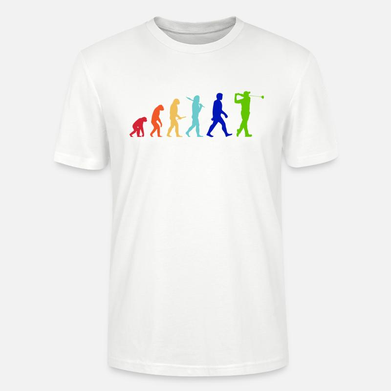 Evolution Golf bunt - Golfspielen Golfen - Stanley/Stella Unisex Bio-T-Shirt CRAFTER - Weiß