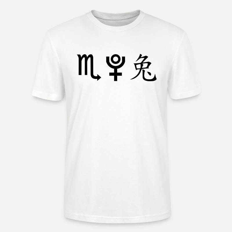 Scorpio Pluto Rabbit - Stanley/Stella CRAFTER Unisex Organic T-Shirt - white