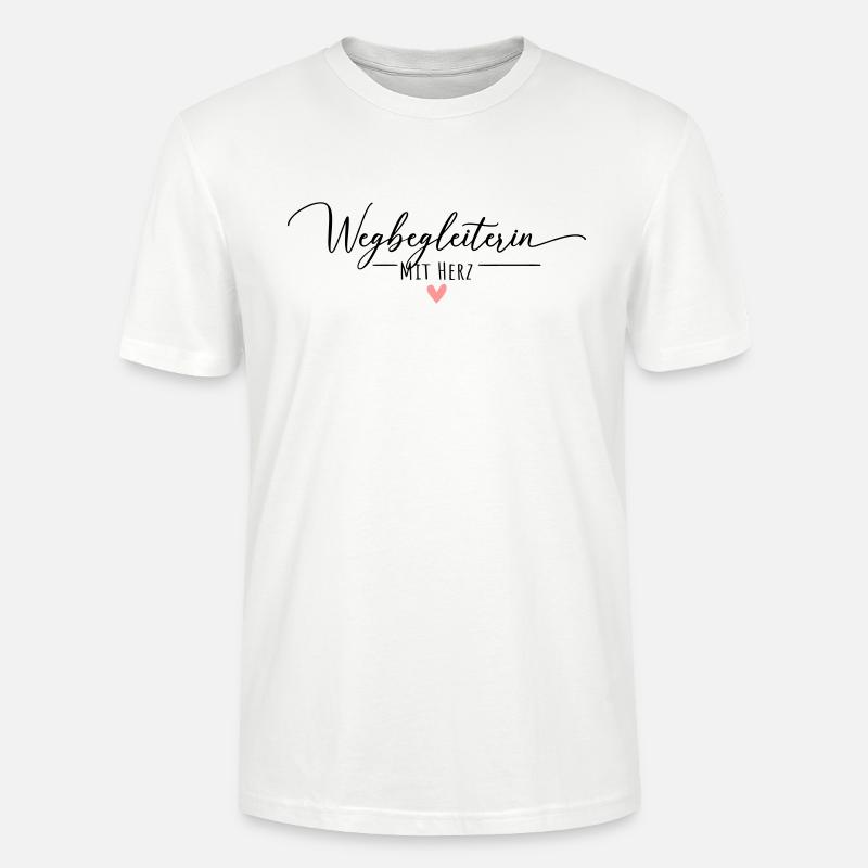 Wegbegleiterin mit Herz - Stanley/Stella Unisex Bio-T-Shirt CRAFTER - Weiß