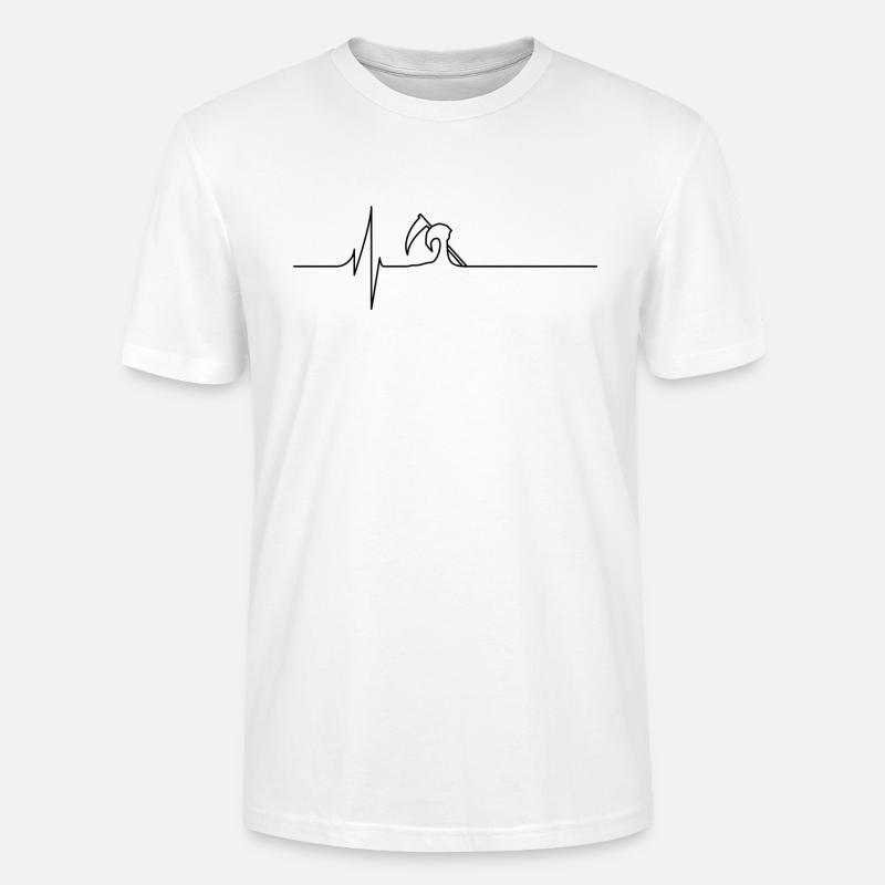 Elektrokardiogramm - Tod - Schwarz - Stanley/Stella Unisex Bio-T-Shirt CRAFTER - Weiß