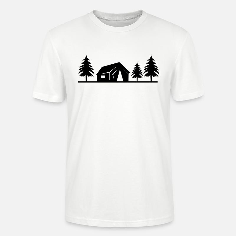 cabane dans la forêt - T-shirt bio CRAFTER Stanley Stella Unisexe - blanc