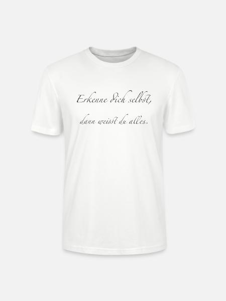 erkenne dich selbst - Stanley/Stella Unisex Bio-T-Shirt CRAFTER - Weiß
