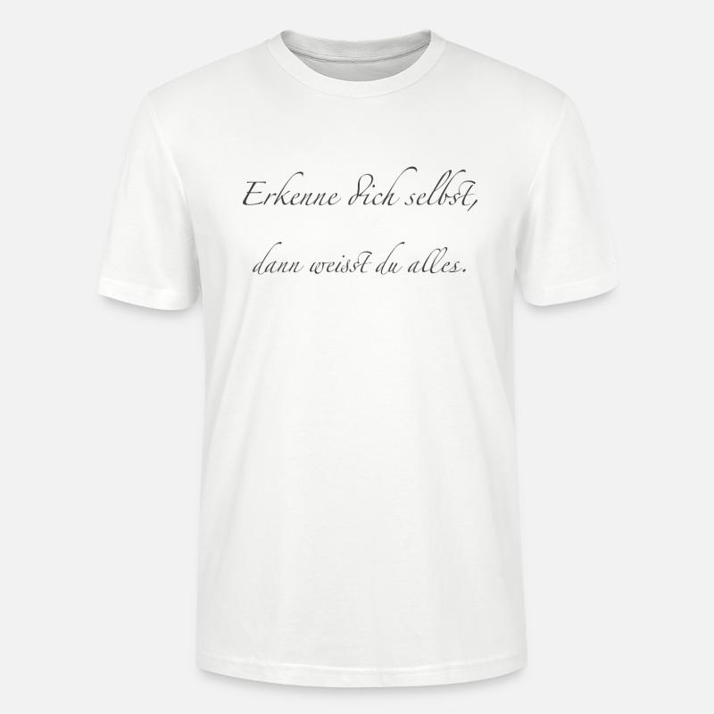 erkenne dich selbst - Stanley/Stella Unisex Bio-T-Shirt CRAFTER - Weiß