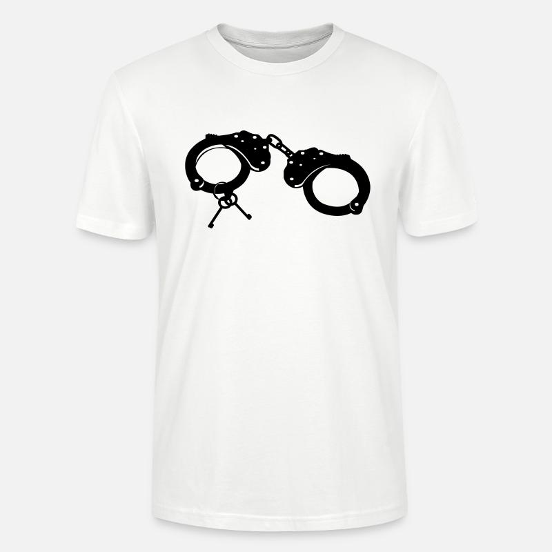 Handschellen - Junggesellenabschied - Stanley/Stella Unisex Bio-T-Shirt CRAFTER - Weiß