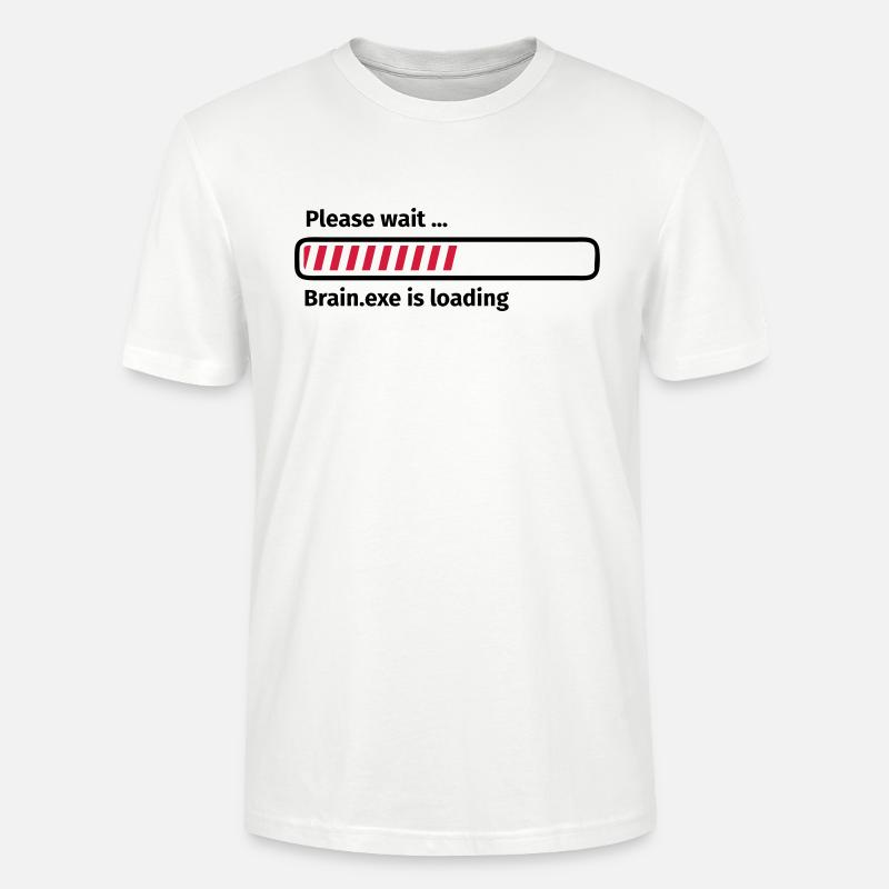 Please wait brain.exe is loading - Stanley/Stella Unisex Bio-T-Shirt CRAFTER - Weiß