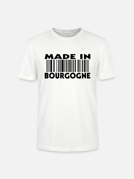 made in Burgundy (1c) - Stanley/Stella CRAFTER Unisex Organic T-Shirt - white