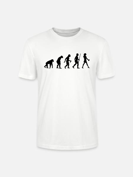 Evolution der Frau - Stanley/Stella Unisex Bio-T-Shirt CRAFTER - Weiß