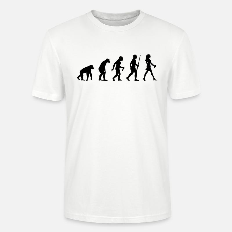L'évolution de la femme - T-shirt bio CRAFTER Stanley Stella Unisexe - blanc