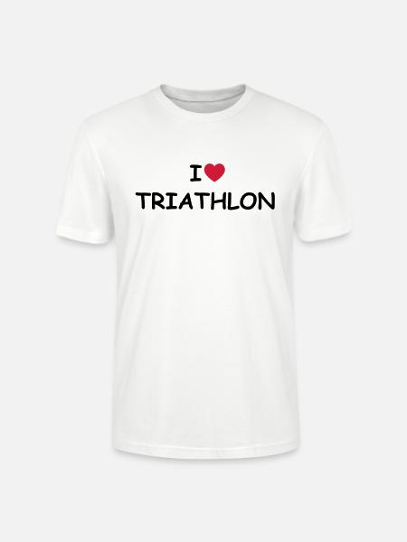 I love/heart Triathlon - Stanley/Stella Unisex Bio-T-Shirt CRAFTER - Weiß