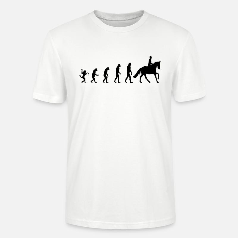 Rider Riding Evolution Gift - Stanley/Stella CRAFTER Unisex Organic T-Shirt - white