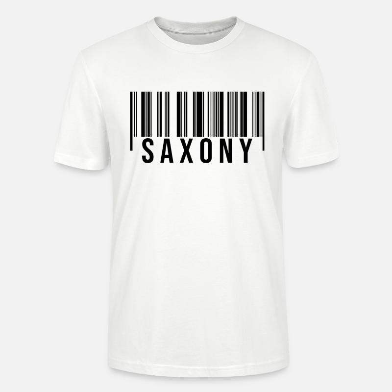 Code à barres de Saxe - T-shirt bio CRAFTER Stanley Stella Unisexe - blanc