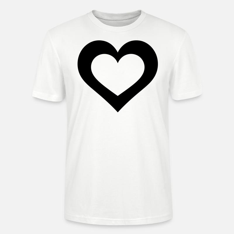 Coeur - T-shirt bio CRAFTER Stanley Stella Unisexe - blanc