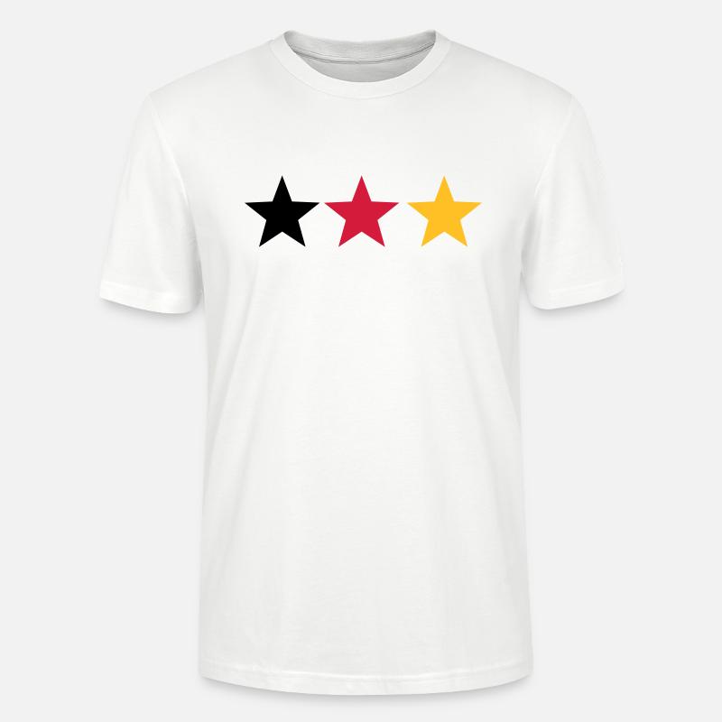 Schwarz rot gold - Stanley/Stella Unisex Bio-T-Shirt CRAFTER - Weiß