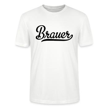Brauer - Stanley/Stella Unisex Bio-T-Shirt CRAFTER - Weiß - Vorne - Alina (178cm) & Michal (187cm)