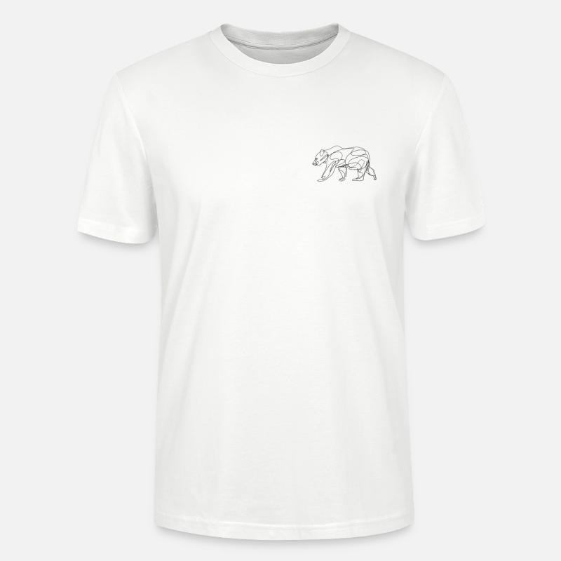 linear bear bär - Stanley/Stella Unisex Bio-T-Shirt CRAFTER - Weiß
