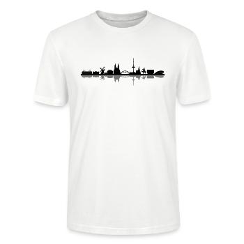 Skyline - Bremen - Stanley/Stella Unisex Bio-T-Shirt CRAFTER - Weiß - Vorne - Alina (178cm) & Michal (187cm)