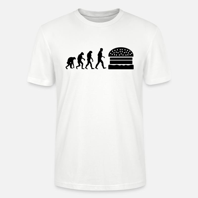 burger evolution - Stanley/Stella CRAFTER Unisex Organic T-Shirt - white