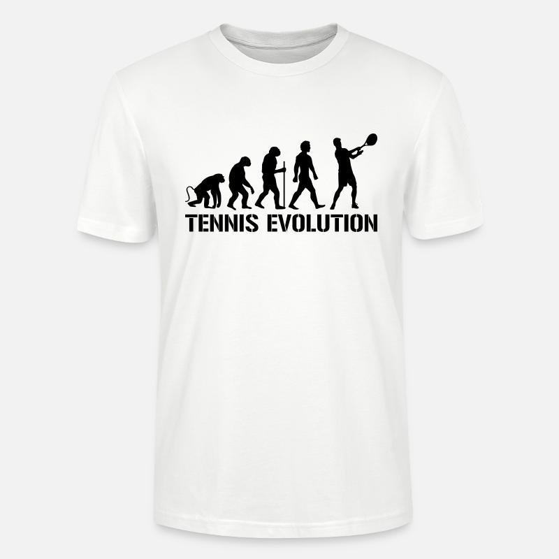 Évolution Tennis - T-shirt bio CRAFTER Stanley Stella Unisexe - blanc