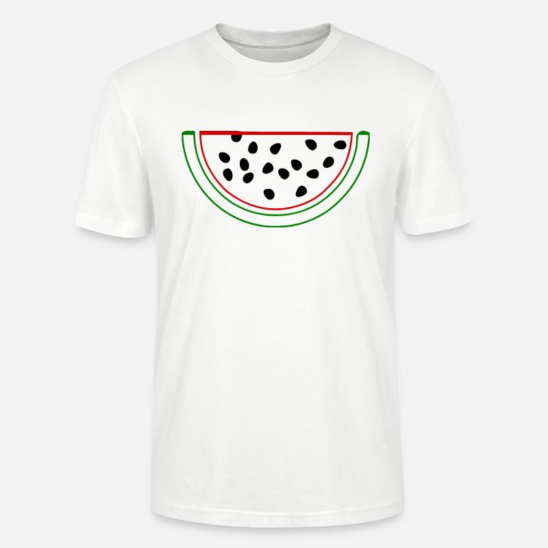 Melon pastèque - T-shirt bio CRAFTER Stanley Stella Unisexe - blanc