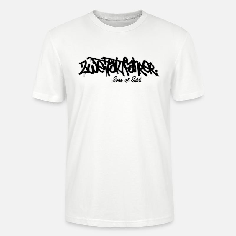 Cavalier deux temps // lettrage - T-shirt bio CRAFTER Stanley Stella Unisexe - blanc