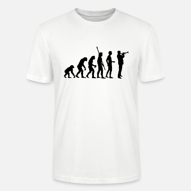 evolution_trompeter - T-shirt bio CRAFTER Stanley Stella Unisexe - blanc