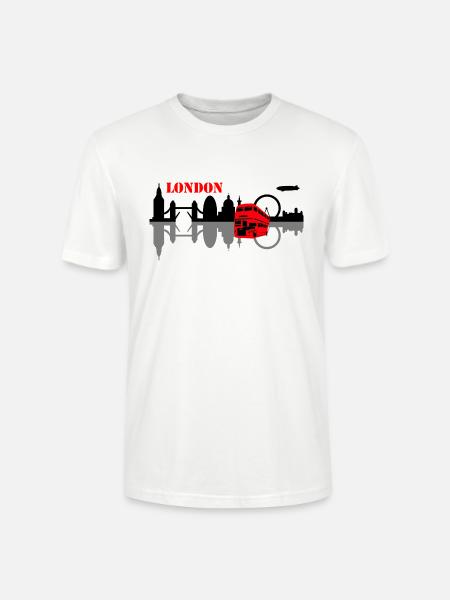 london skyline - Stanley/Stella CRAFTER Unisex Organic T-Shirt - white