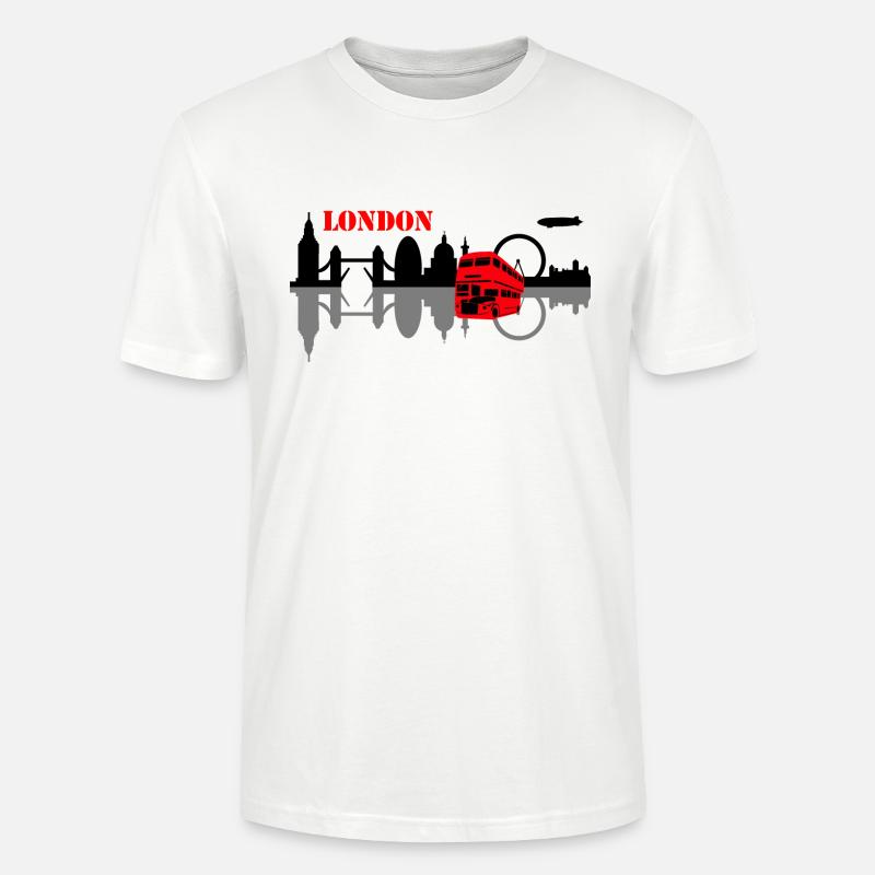 londres horizon - T-shirt bio CRAFTER Stanley Stella Unisexe - blanc