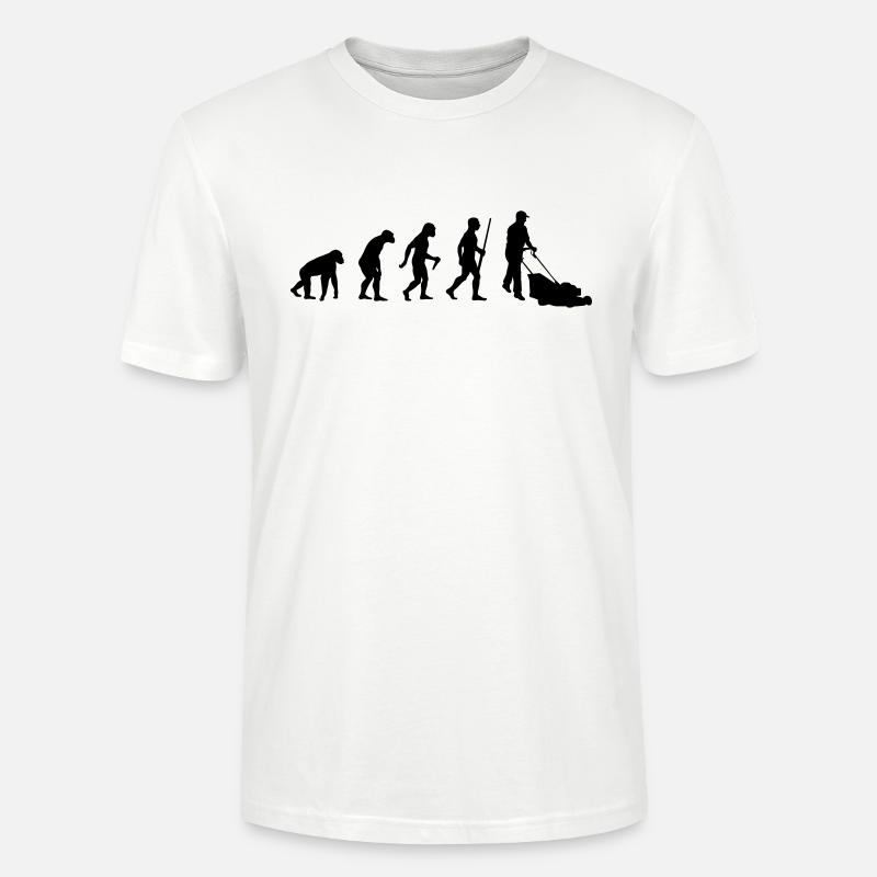 Évolution des jardiniers - T-shirt bio CRAFTER Stanley Stella Unisexe - blanc