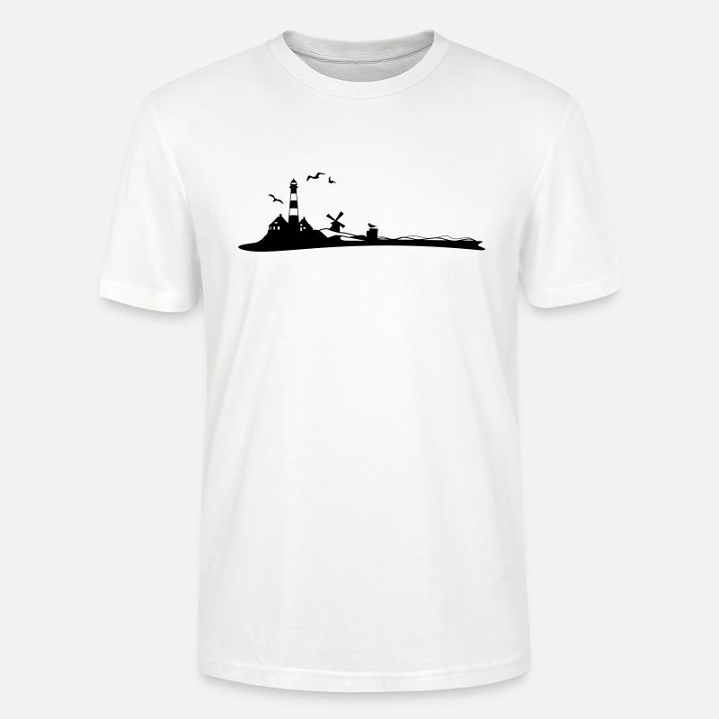 Landschaft - Leuchtturm - Stanley/Stella Unisex Bio-T-Shirt CRAFTER - Weiß