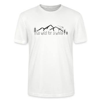Go wild for a while - Stanley/Stella Unisex Bio-T-Shirt CRAFTER - Weiß - Vorne - Alina (178cm) & Michal (187cm)