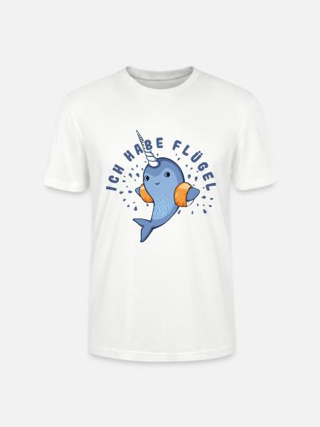 Ich habe Flügel, Schwimmflügel - Stanley/Stella Unisex Bio-T-Shirt CRAFTER - Weiß