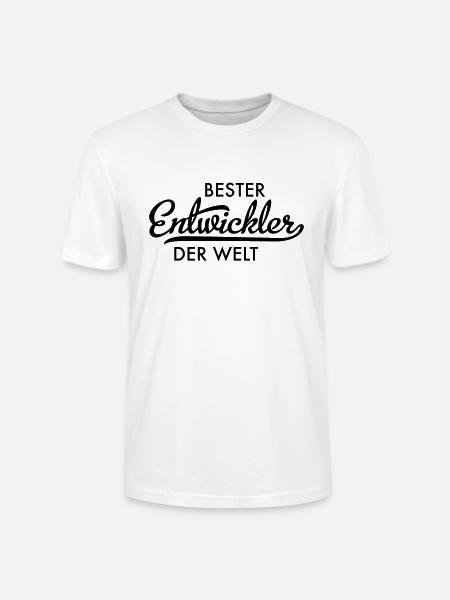 Bester Entwickler der Welt - Stanley/Stella Unisex Bio-T-Shirt CRAFTER - Weiß