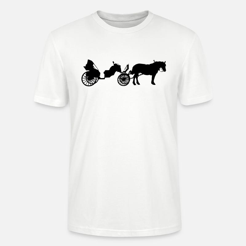 Kutsche mit Pferd - Stanley/Stella Unisex Bio-T-Shirt CRAFTER - Weiß