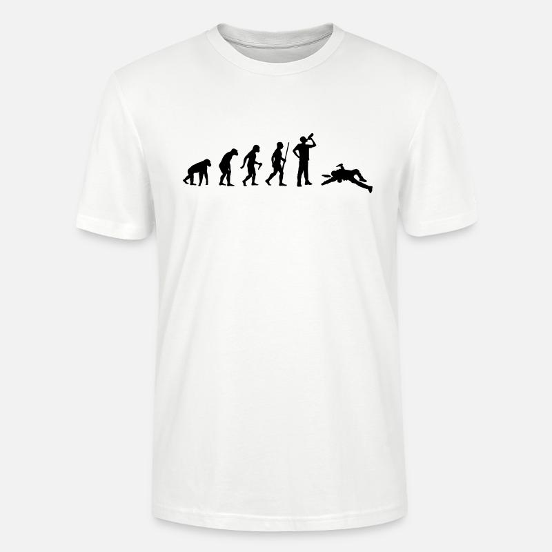 Drinking Evolution - Stanley/Stella CRAFTER Unisex Organic T-Shirt - white