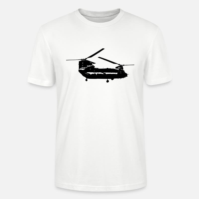 helicoptere_chinook - T-shirt bio CRAFTER Stanley Stella Unisexe - blanc