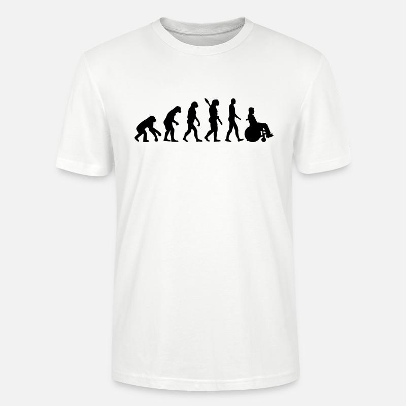 Rollstuhl - Stanley/Stella Unisex Bio-T-Shirt CRAFTER - Weiß