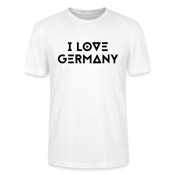 I LOVE GERMANY - Stanley/Stella CRAFTER Unisex Organic T-Shirt - white - Front - Alina (178cm) & Michal (187cm)
