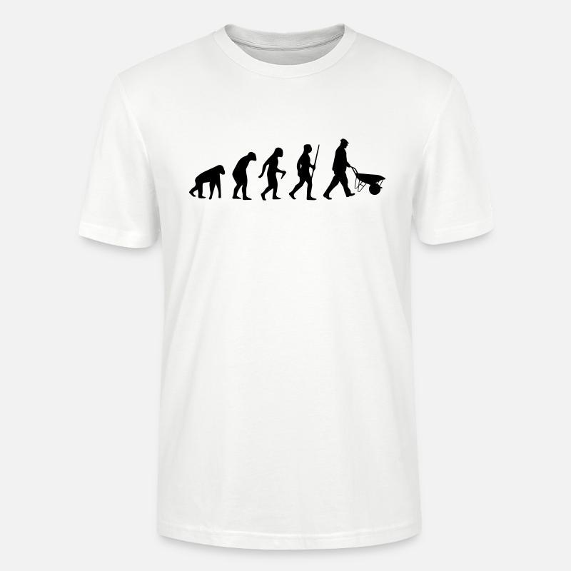 HANDWERKER EVOLUTION (BAUSTELLEN SHIRT) - Stanley/Stella Unisex Bio-T-Shirt CRAFTER - Weiß