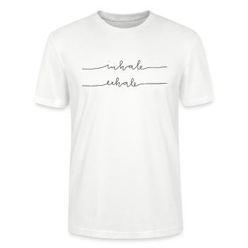 Inspire Expire - T-shirt bio CRAFTER Stanley Stella Unisexe - blanc - Devant - Alina (178cm) & Michal (187cm)