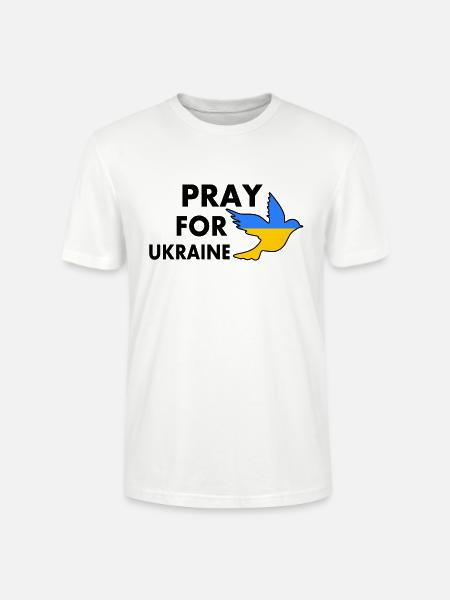 Pray for ukraine - Stanley/Stella Unisex Bio-T-Shirt CRAFTER - Weiß