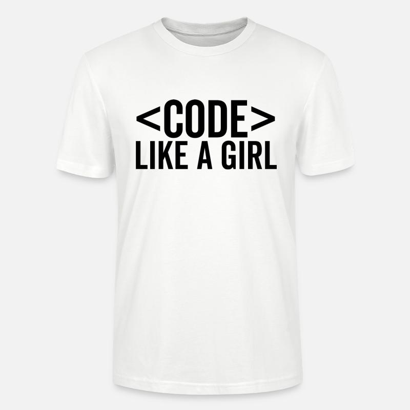 Code wie ein Mädchen - Stanley/Stella Unisex Bio-T-Shirt CRAFTER - Weiß